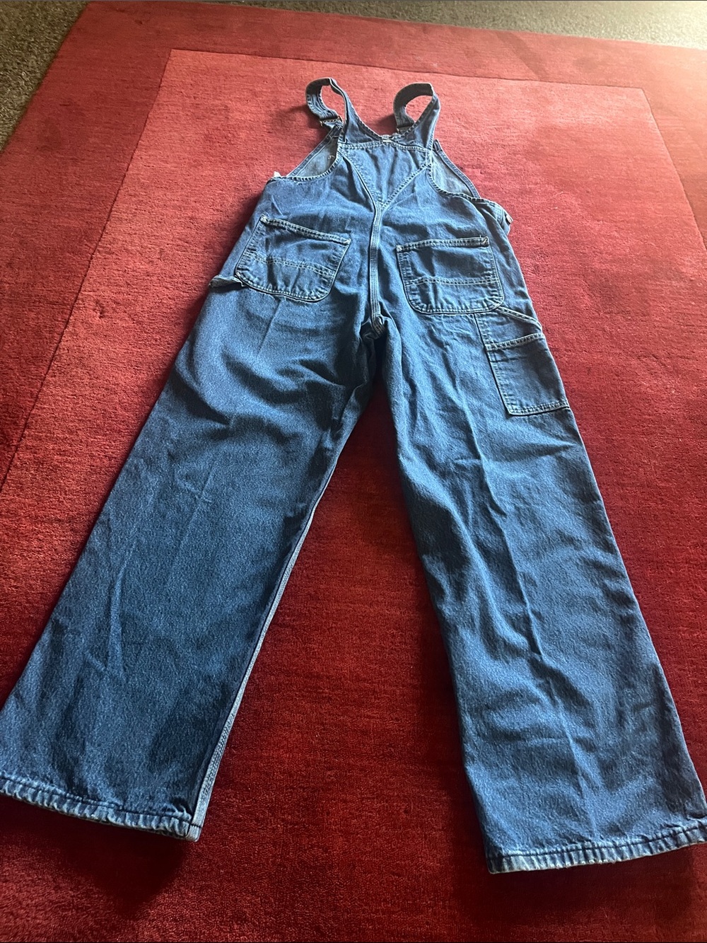 Carhartt Vintage 90’s Blue Navy Dungarees-overalls Carpenter - Picture 6 of 7
